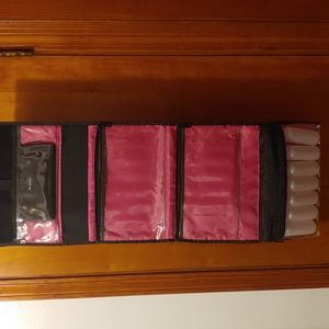 Hanging travel toiletries bag